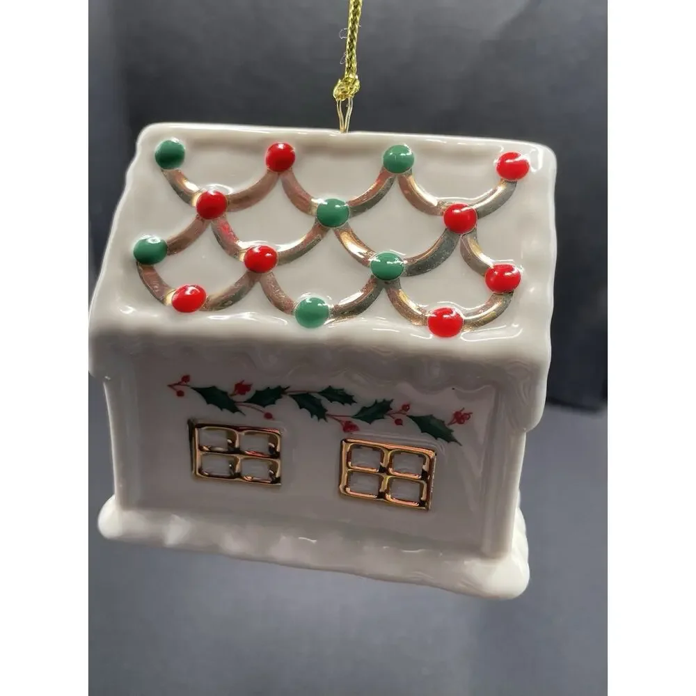 Lenox Gingerbread House‎ Christmas Ornament. Porcelain New Opened For Pics Only